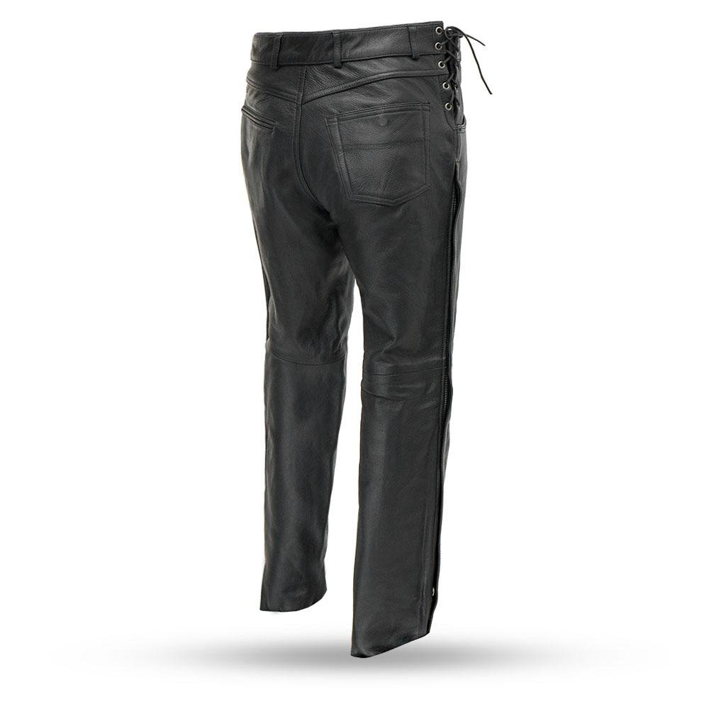 Men's Leather Over Pants - Motorcycle Riding Pants - FIM807CFD-FM