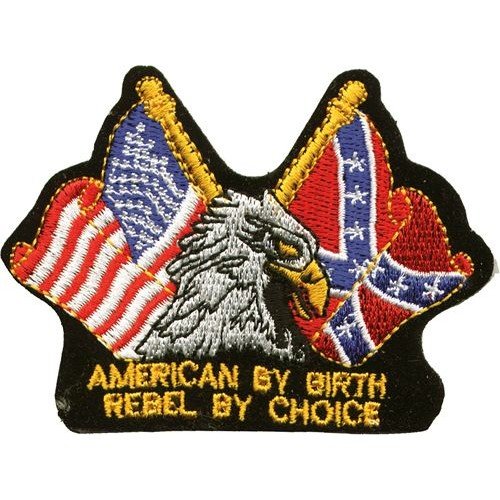 Eagle with Rebel Flag - American By Birth - Rebel By Choice Patch - PAT-B110-DL