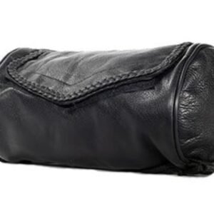 New Leather Motorcycle Tool Bag - Soft Fork Bag - Braid - TB3026-DL