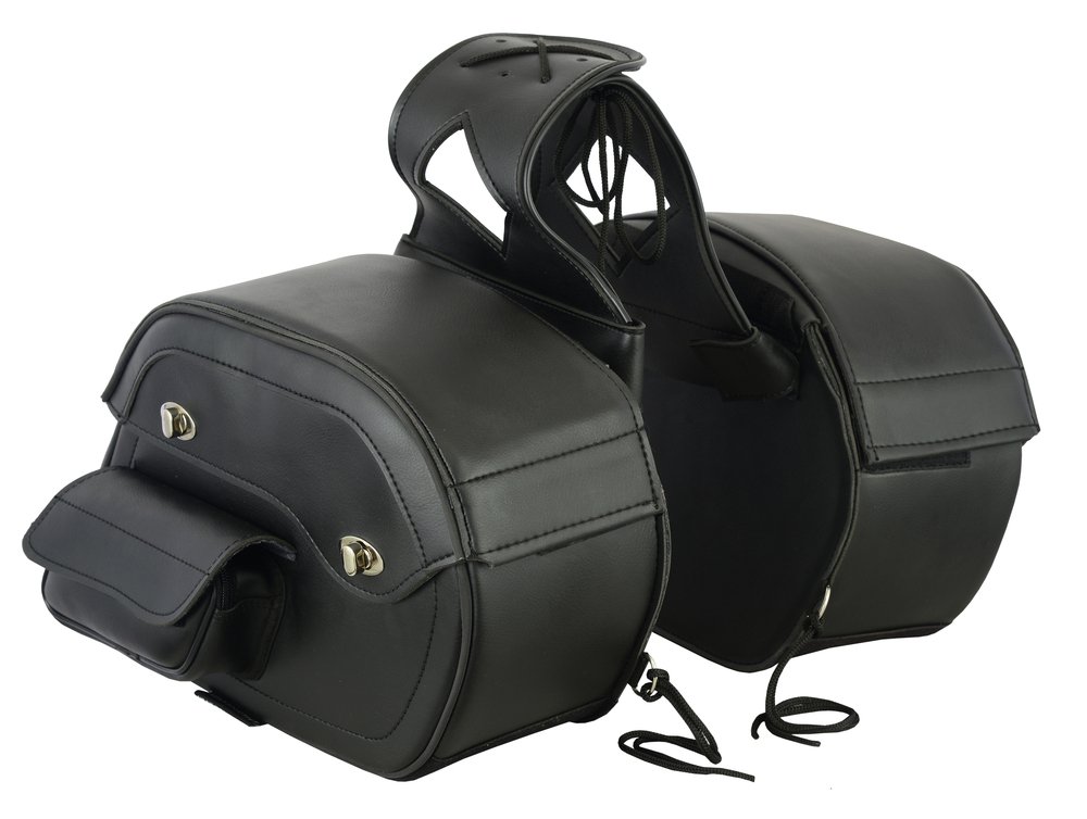 Saddlebags - PVC - Built In Gun Holster - Slanted - Motorcycle Luggage - DS300-DS