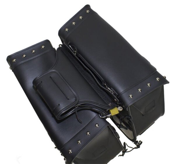 Saddlebags - PVC - Studs - Gun Pockets - Motorcycle Luggage - C-SD4090-PV-DL