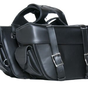 Saddlebags - PVC - Plain - Medium - Slanted - Motorcycle Luggage - DS312-DS