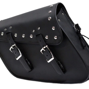 Example of what a swing arm bag looks like on your motorcycle. What are swing arm bags for? Extra storage on your motorcycle.