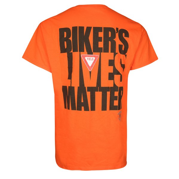 Biker's Lives Matter - Men's T-Shirt - Orange With Black - HQ102-DS