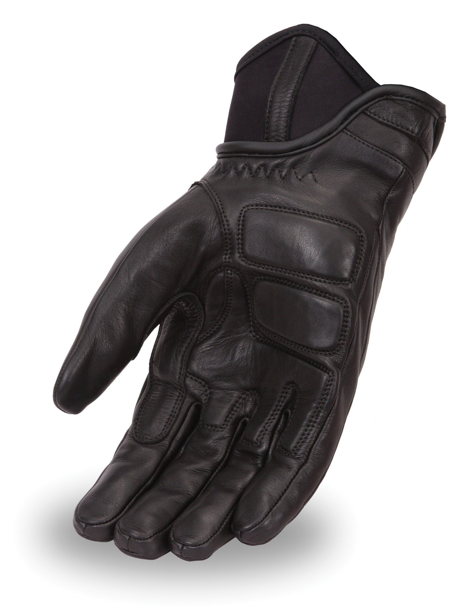 Leather Motorcycle Gloves - Men's - Reflective - Rain Insert - Shadow - FI158GEL-FM