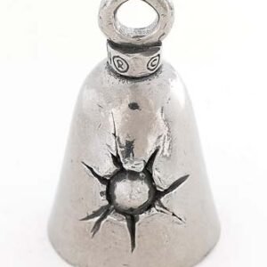 Bullet Hole - Pewter - Motorcycle Guardian Bell - Made In USA - SKU GB-BULLET-HOLE-DS