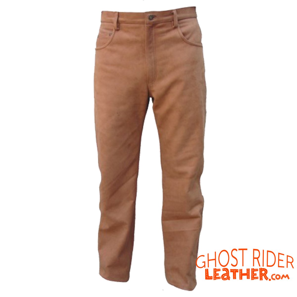 Leather Pants - Men's - Brown Buffalo - Motorcycle - AL2505-AL