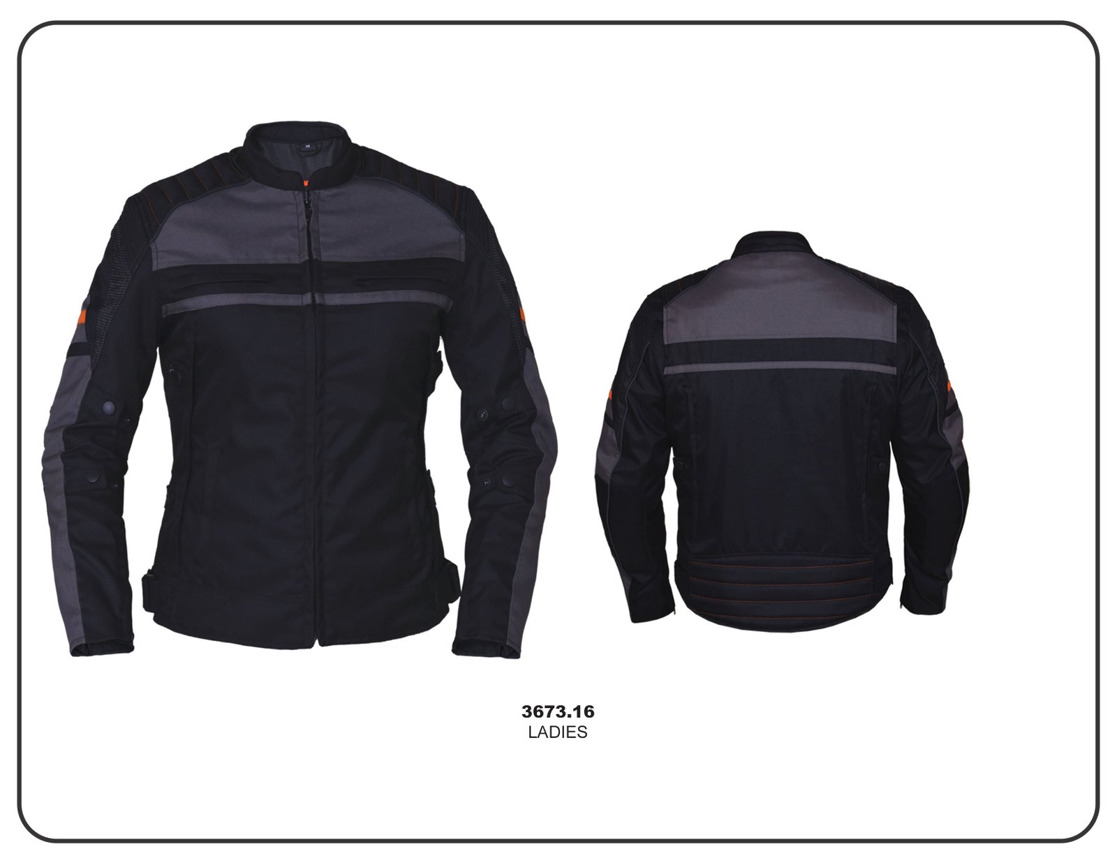 Women's Nylon Textile Jacket - Racing Style - SKU 3673-16-UN