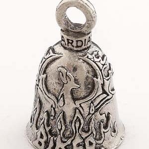 Phoenix Biker - Pewter - Motorcycle Guardian Bell® - Made In USA - SKU GB-PHOENIX-BIK-DS