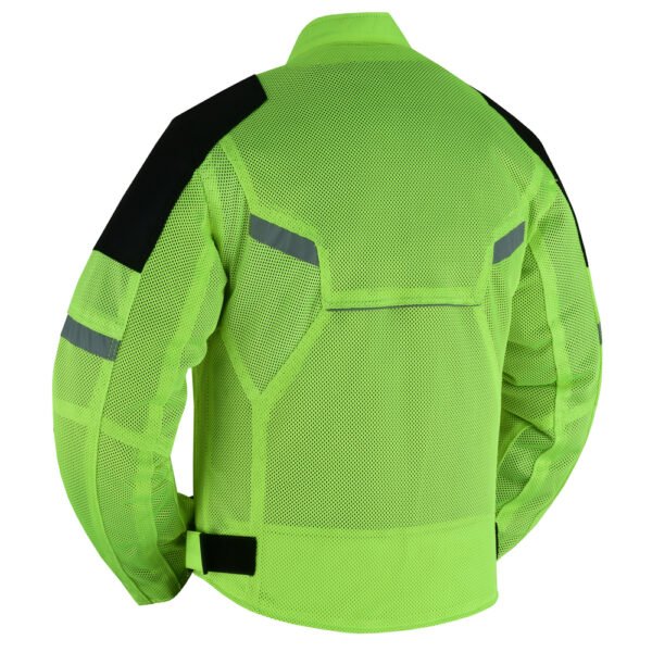 Mesh Motorcycle Jacket - Men's - High Visibility Green - Up To 5XL - DS765-DS