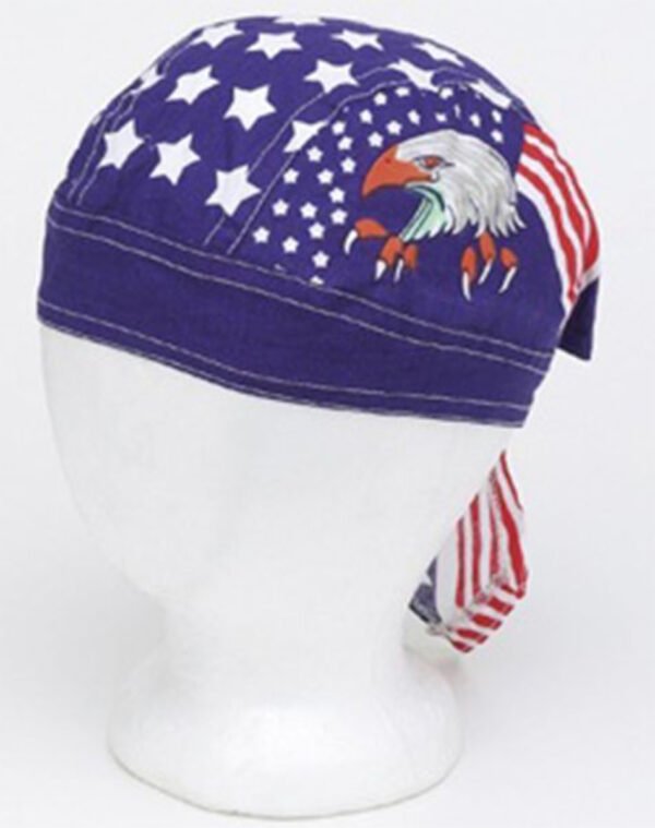 12 American Flag and Eagle Cotton Skull Caps - Pack of 12 - Dozen - Durag - AC232-DL