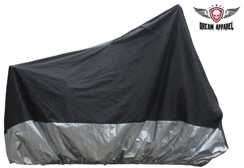 Motorcycle Rain Cover - Black and Silver - Bike Cover - MRC4-DL