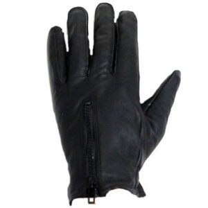 Leather Driving Gloves - Unisex -  Zipper Closure - Lined - GL2055-DL