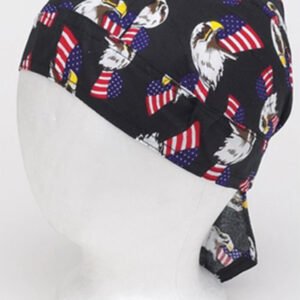 12 American Flag and Eagle Cotton Skull Caps - Pack of 12 - Dozen - Durag - AC237-DL