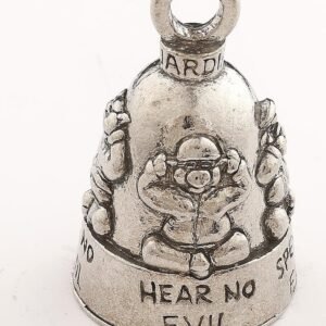 Hear No Evil - Pewter - Motorcycle Guardian Bell® - Made In USA - SKU GB-HEAR-NO-EVIL-DS