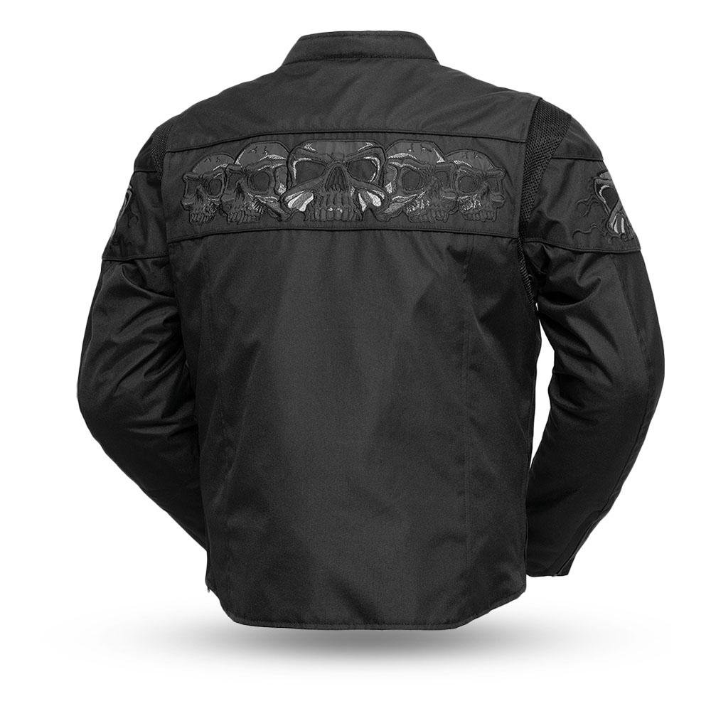 Cordura Motorcycle Jacket - Men's - Reflective Skulls - Immortal - FIM450TEX-BLK-FM