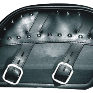 Saddlebags - PVC - Curved Top - Studs - Motorcycle - SD4083-PV-DL