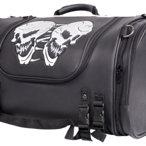 Motorcycle Sissy Bar Bag with Reflective Skulls - Large - Trunk Bags - SB84-SKULL-DL