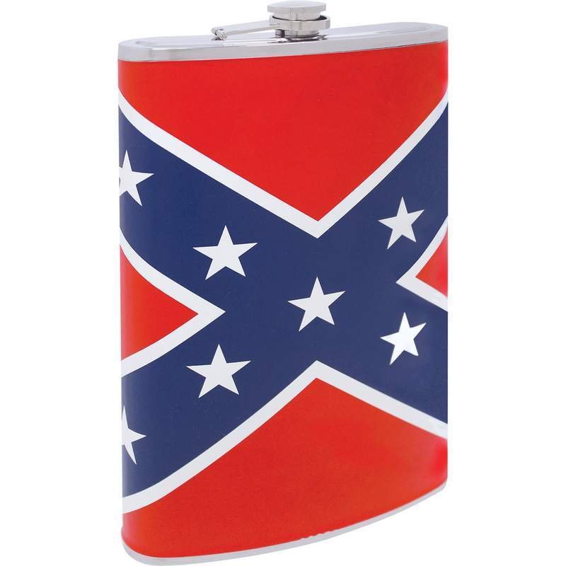Be A Rebel 64oz Stainless Steel Flask with Rebel Flag Wrap - SKU KTFLASK64RBL-BN