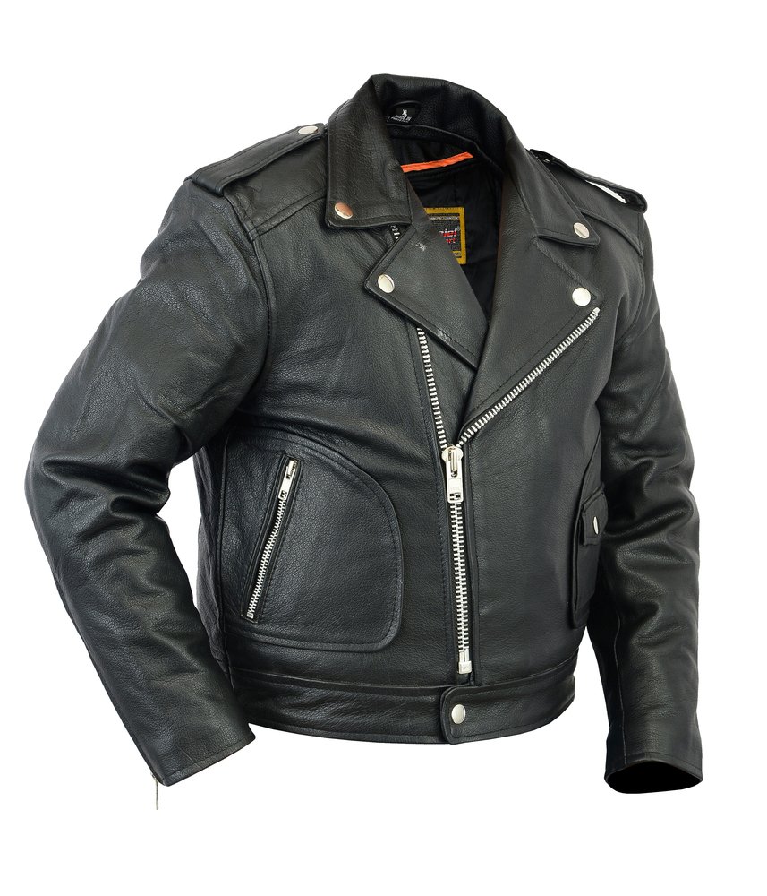 Leather Motorcycle Jacket - Kid's Teens - Unisex - Biker - DS1722-DS