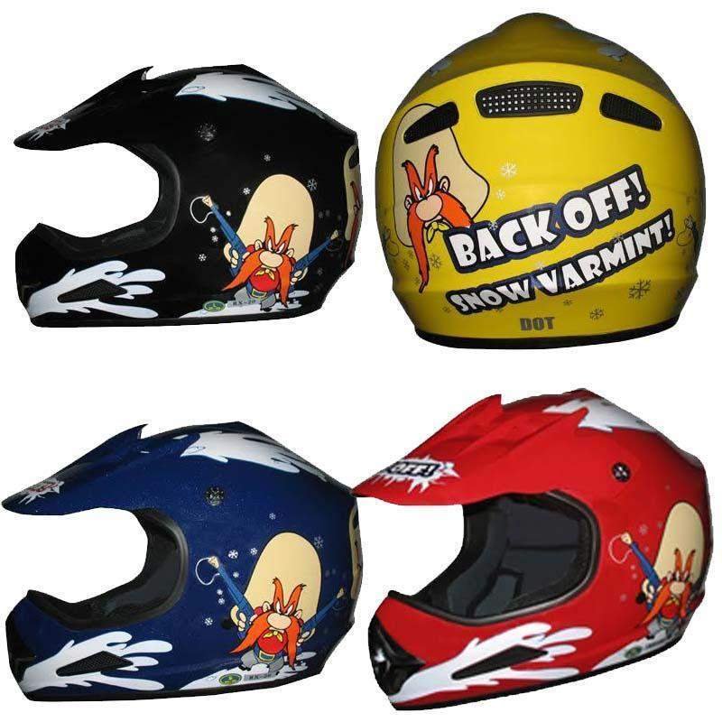 DOT Kids ATV Helmet - Dirt Bike - Snow Machine - Back Off - Color Choice - DOTATVKIDSBACKOFF-HI Size Chart