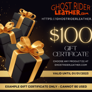 Gift Card for Biker Leather Apparel and Helmets