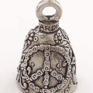 Peace Sign - Pewter - Motorcycle Guardian Bell® - Made In USA - SKU GB-PEACE-SIGN-DS