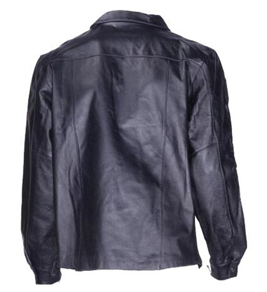 Leather Shirt - Men's - Pullover - Zipper Sides - MJ770-DL