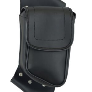 Synthetic Black Leather Crash Bar Bag - Left Side - DS5827L-DS.