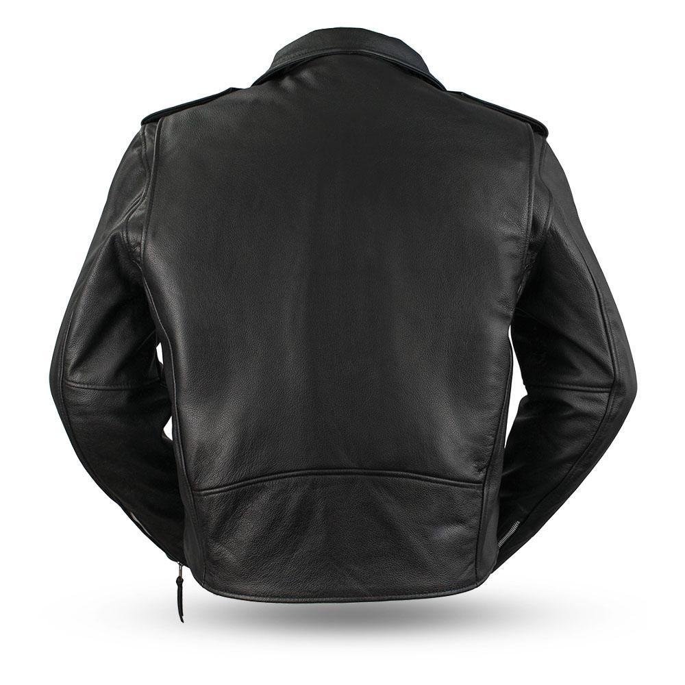 Superstar - Men's Leather Motorcycle Jacket - Up To Size 8XL - SKU FMM200BMP-FM