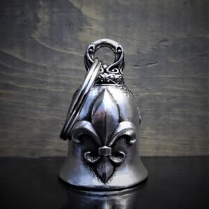 Fleur De Lis - Pewter - Motorcycle Gremlin Bell - Made In USA - SKU BB40-DS