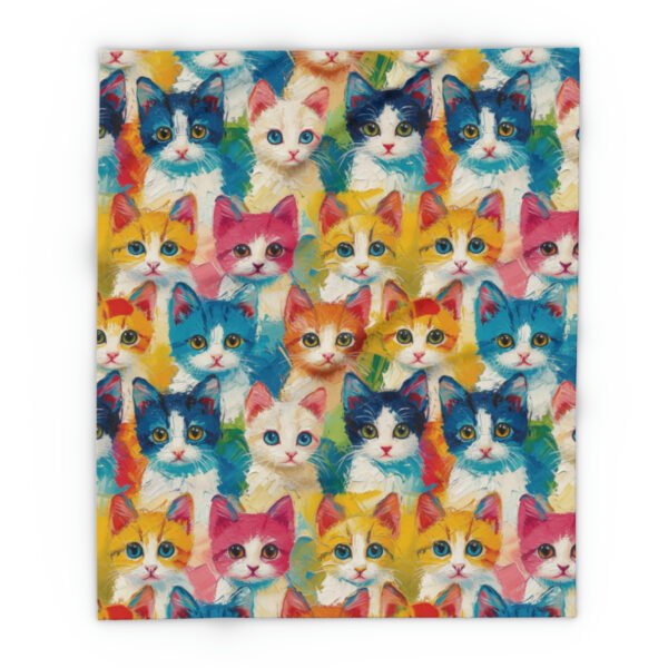 Oil Painting Kittens - 3 Different Sizes - Multi Colors - Arctic Fleece Blanket