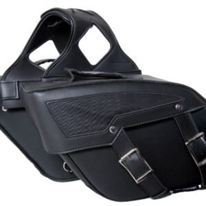 Saddlebags - PVC - Plain - Slanted - Motorcycle Luggage - DS313-DS.