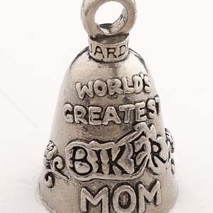 World's Greatest Biker Mom - Pewter - Motorcycle Guardian Bell - Made In USA - SKU GB-BIKER-MOM-DS