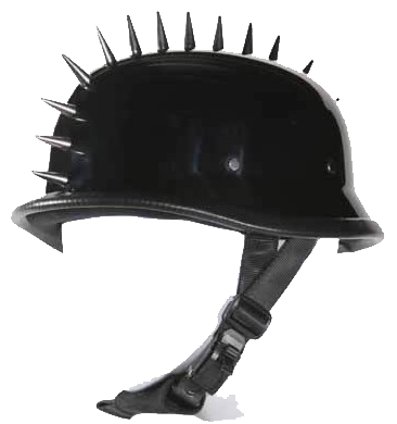 EXCELSIOR Chrome German Style Novelty Half Helmet - S To 2XL - Quick Release