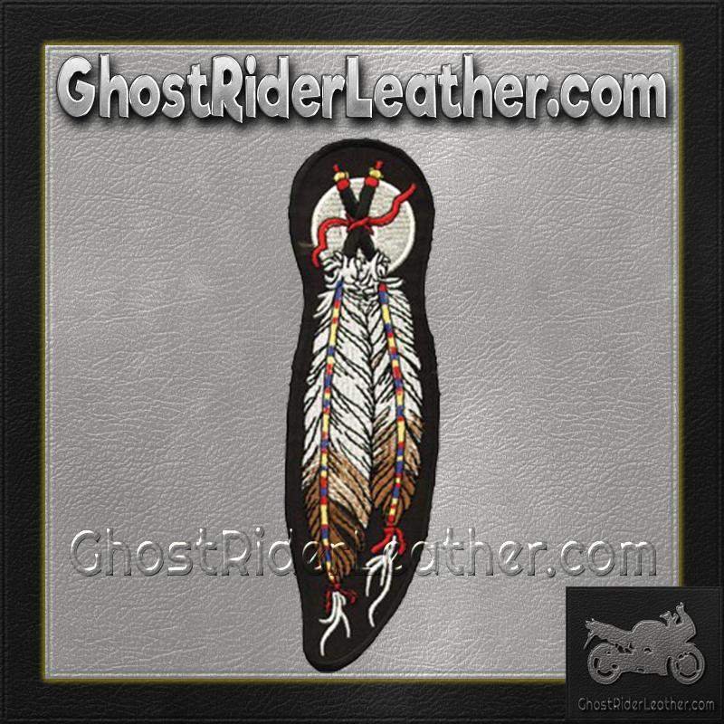 Vest Patch - Dual Feather - Motorcycle  - PAT-C209-DL
