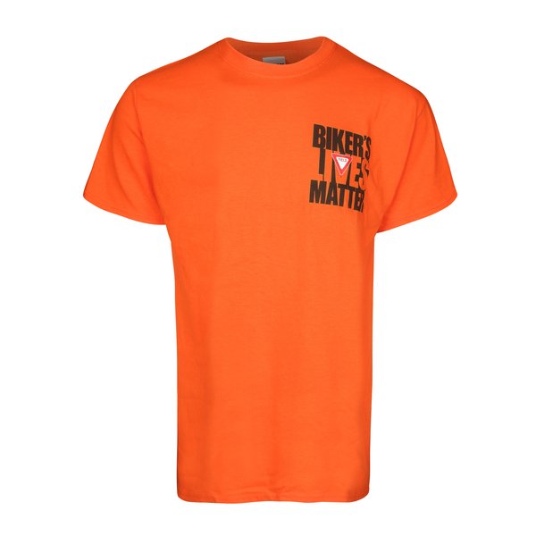 Biker's Lives Matter - Men's T-Shirt - Orange With Black - HQ102-DS