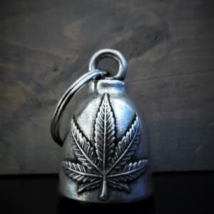 Bud Leaf - Pewter - Motorcycle Spirit Bell - Made In USA - SKU BB113-DS