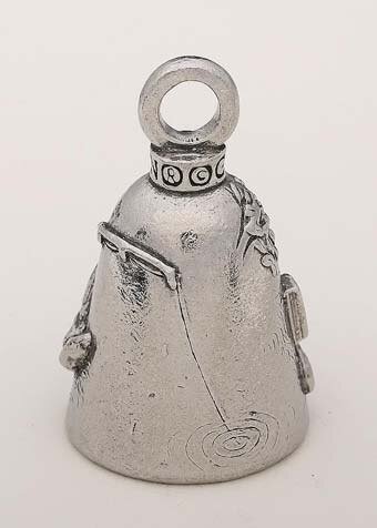 Retired Man - Pewter - Motorcycle Guardian Bell® - Made In USA - SKU GB-RETIRED-MAN-DS