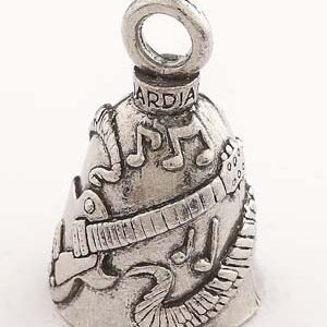 Guitar - Pewter - Motorcycle Guardian Bell - Made In USA - SKU GB-GUITAR-DS