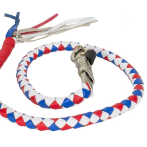 Get Back Whip - Red White and Blue Leather - GBW11-DL