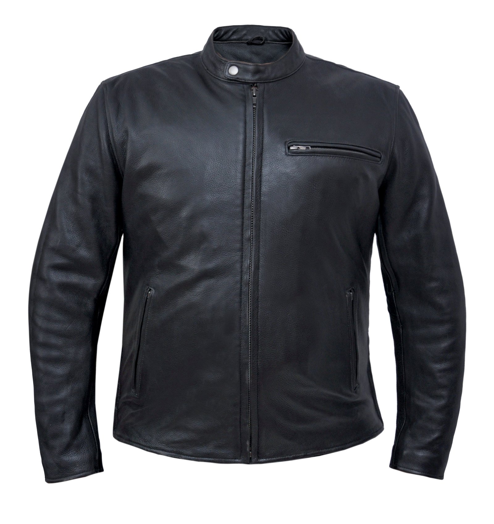 Leather Motorcycle Jacket - Men's - Racer Style - 502-NK-UN