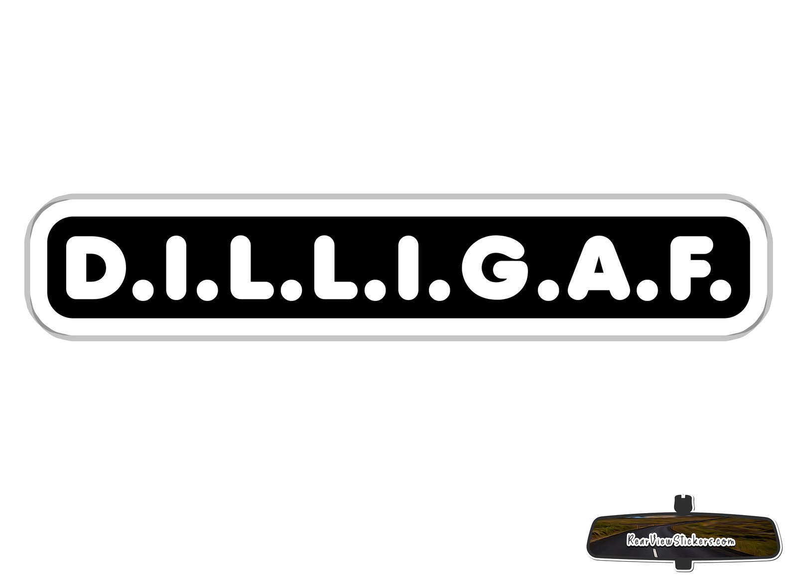 DILLIGAF Stickers - Motorcycle Helmet Stickers - Laptop Stickers - 1024-DILLIGAF-BIKER-x2-RVS