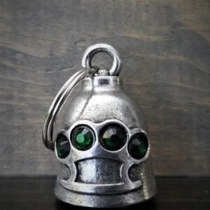 Brass Knuckle Diamond - Pewter - Motorcycle Gremlin Bell - Made In USA - SKU BB100-DS