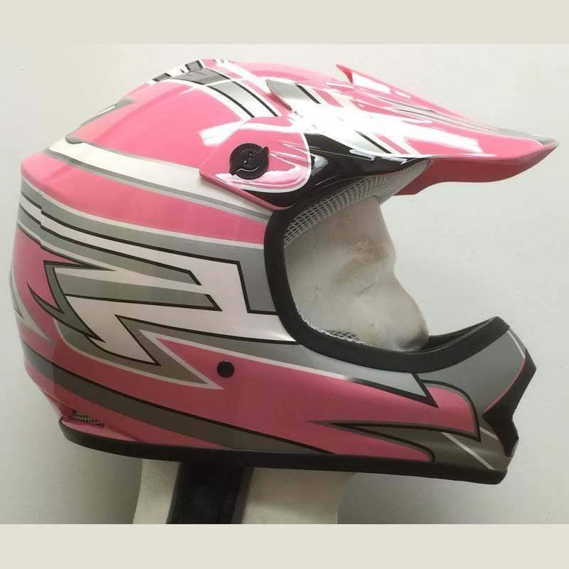 DOT Kids ATV Helmet - Dirt Bike - Motocross - Pink Graphics - DOTATVKIDS-PINKMX-HI