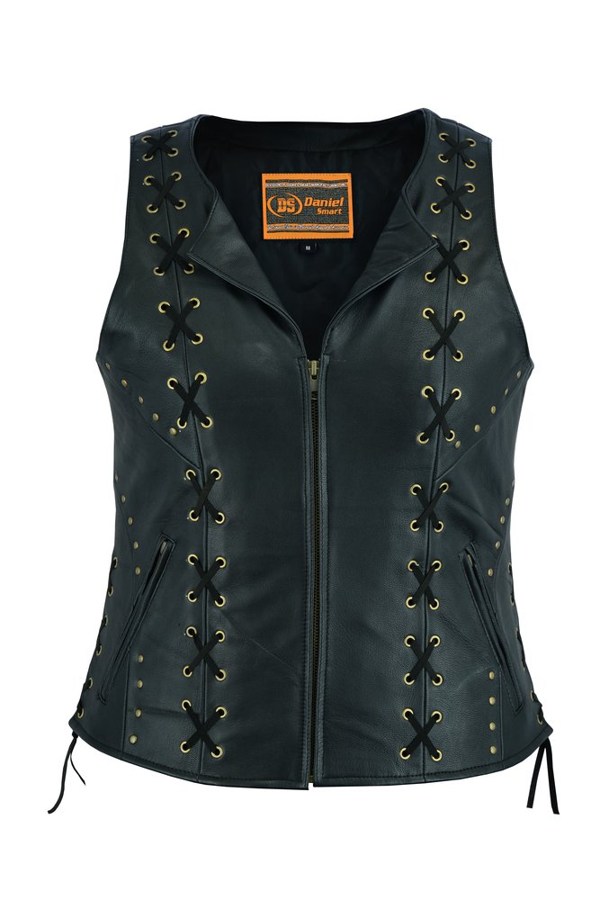 Leather Vest - Women's - Ultra Soft - Lacing Design - DS233-DS