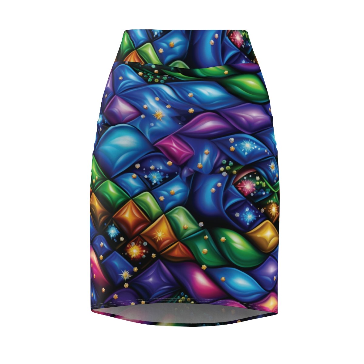 Diamond Sparkle - Multi Color - Women's Pencil Skirt (AOP)