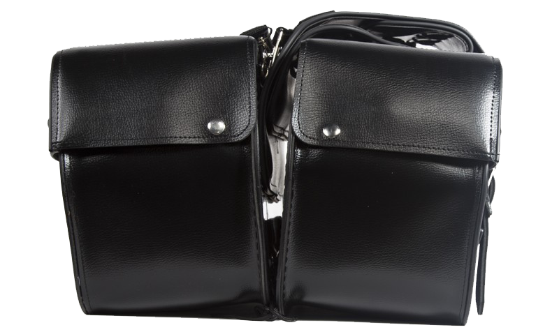 Saddlebags - PVC - Black - Motorcycle Storage - SD4079-PV-DL