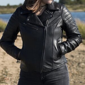 Princess - Women's Leather Jacket - Black or Oxblood - WBL1589-WB
