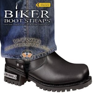 Daniel Smart Pair of Biker Boot Straps - 6 Inch - V-Twin - Motorcycle - BBS-VT6-DS